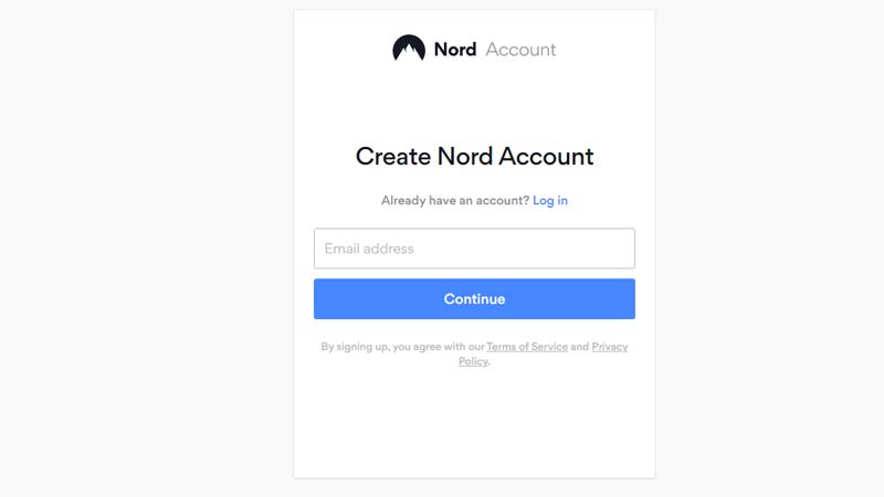 Create NordVPN Account