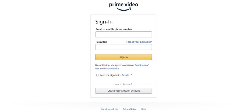 Amazon Prime Login