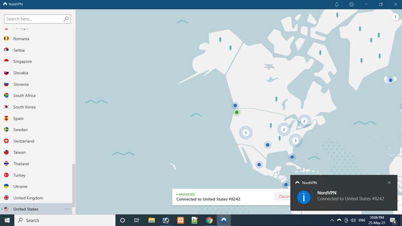NordVPN connect to US