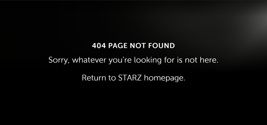 STARZ Is Not Available In Your Area