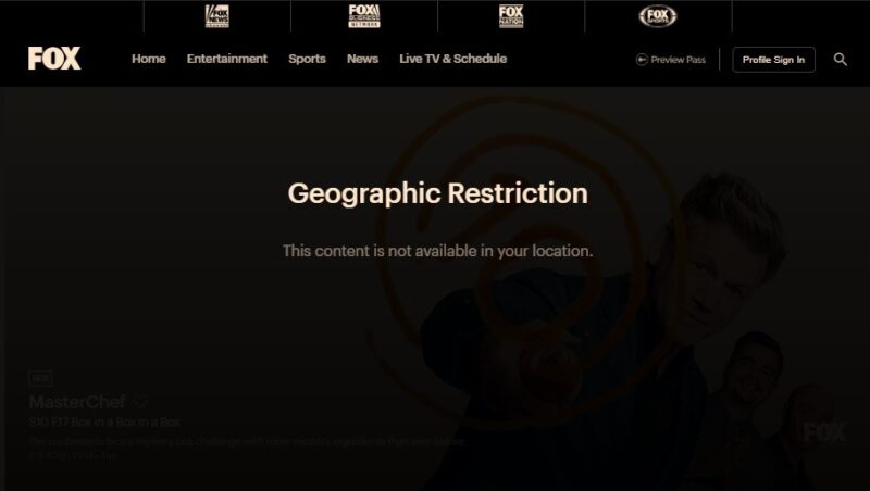 Fox Now Is Not Available In Your Country