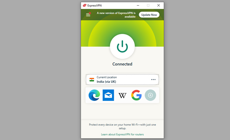 Connect ExpressVPN to India