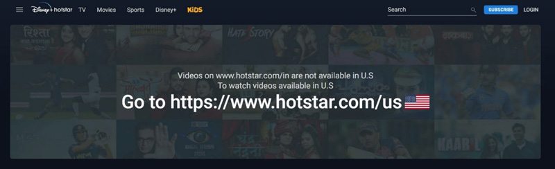 Error de Hotstar en los EE. UU.