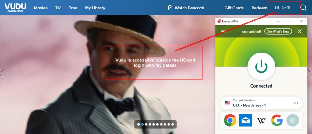 Watch Vudu with VPN